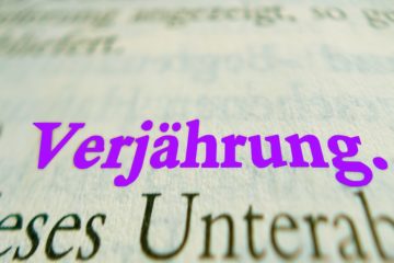 Verjährungsregelungen