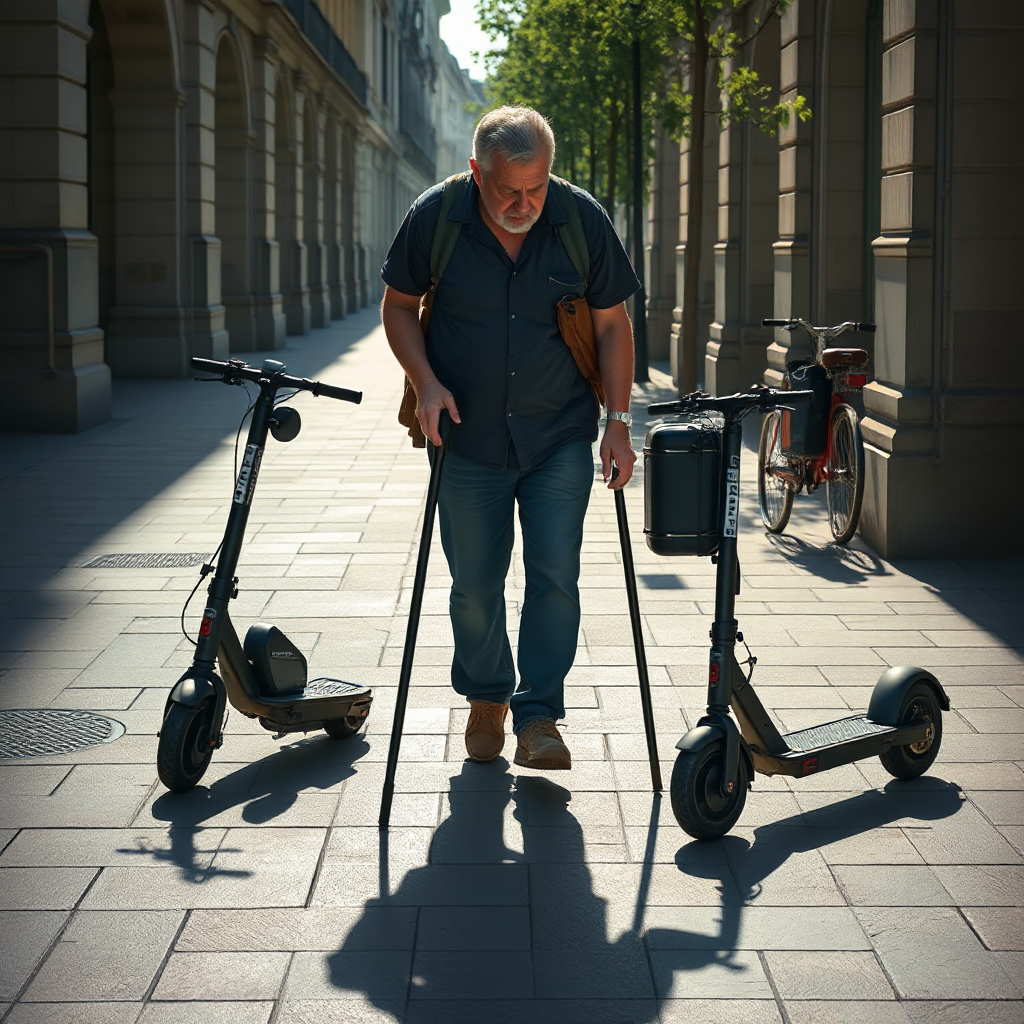 E-Scooter-Unfall: Haftungsentscheidung gegen blinden Fußgänger