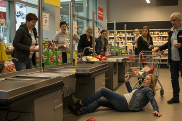 Sturz im Kassenbereich eines Supermarktes – Schmerzensgeld