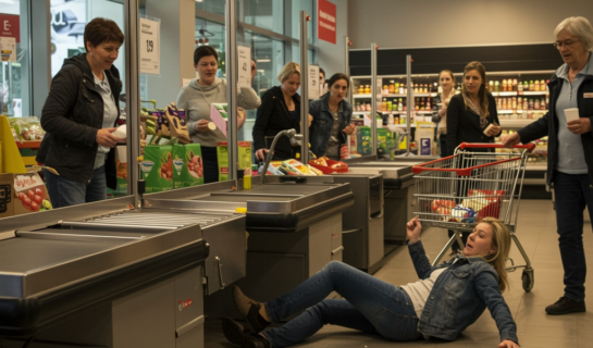 Sturz im Kassenbereich eines Supermarktes – Schmerzensgeld