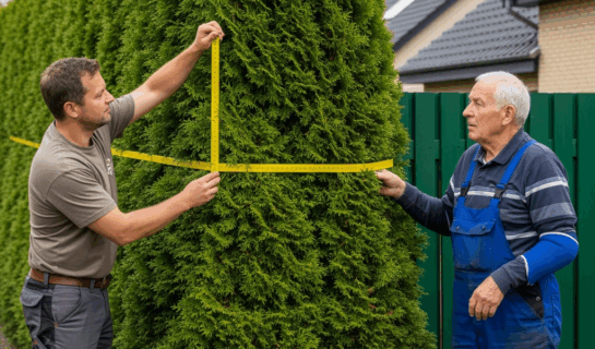 Grenzabstand und Höhe einer Hecke